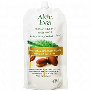 EVA COSMETICS — ALOE EVA HAIR STRENGTHENING MASK POUCH WITH ALOE VERA & MOROCCAN ARGAN OIL 250 GM
